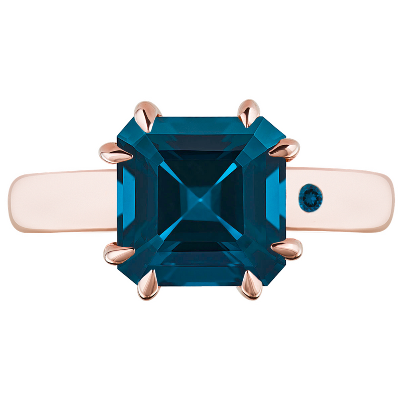 BLUE LONDON TOPAZ 3CT ASSCHER CUT - Customer's Product with price 165.00 ID 9IuDBOIhc2Sly830K8kdX5Cx